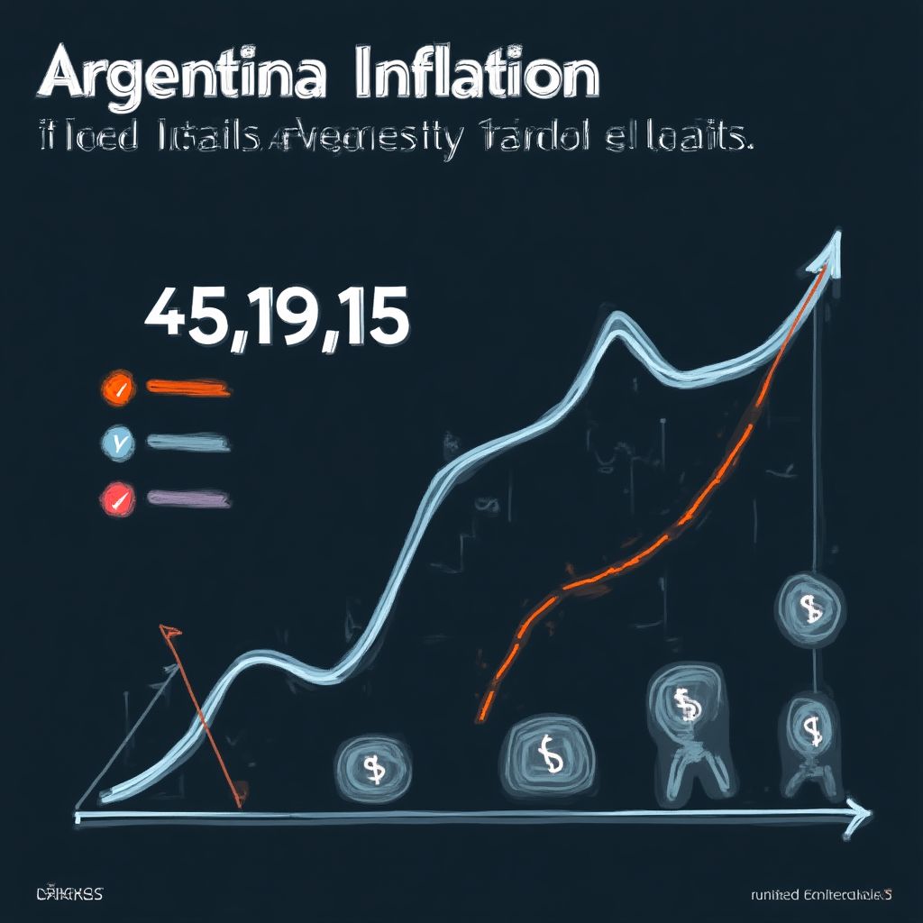 Gráfico de inflación y dólar en Argentina