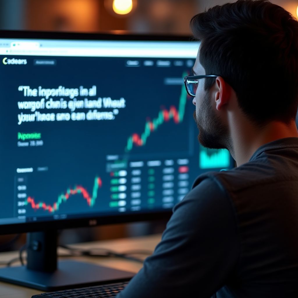 Persona analizando el mercado de CEDEARs